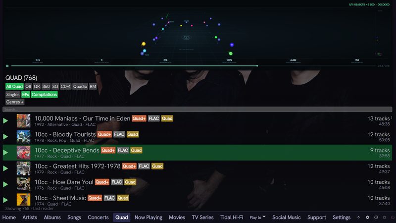 The quad library, filtered to four-channel releases